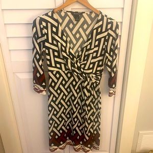 WHBM Chic Faux Wrap Vneck Dress